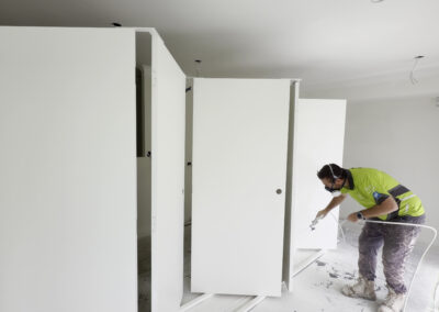 Spray painting interior doors